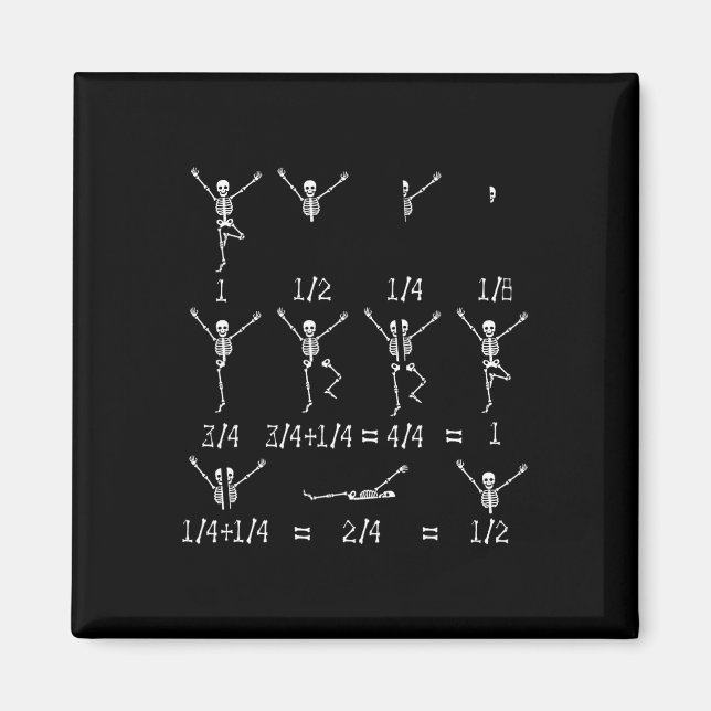 Aimant Math Enseignant équation Squelette Étudiants en ma (Devant)