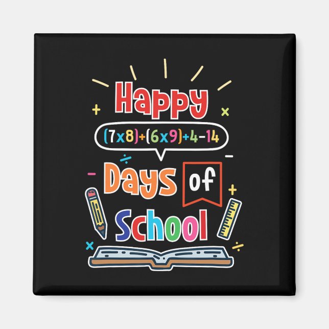 Aimant Math Formula 100 Jours D'École Joyeux 100E Jour De (Devant)