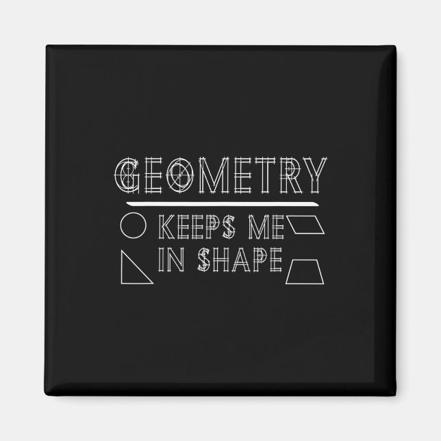 Aimant Math Geek Géométrie Professeur Phrase Gym Dire Gra (Devant)