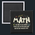 Aimant Math  Mathematics Math Teacher Gift<br><div class="desc">Math Design with the slogan : Math The Only Place. Perfect for a person who likes math and science.</div>