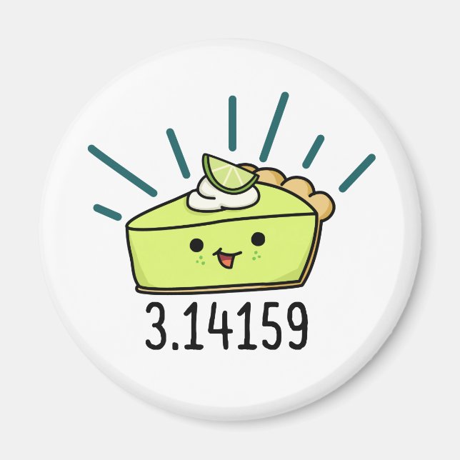 Aimant Math Pi Nombre Funky Pie Pun (Devant)