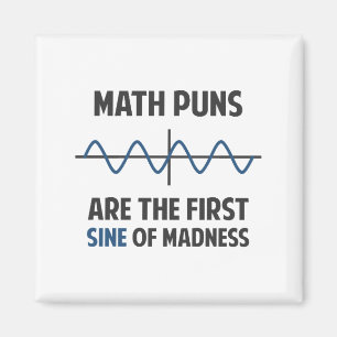 Aimant Math Puns Premier Sine of Madness
