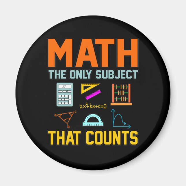 Aimant Math Sujet Counts Mathématique Math Enseignant (Devant)