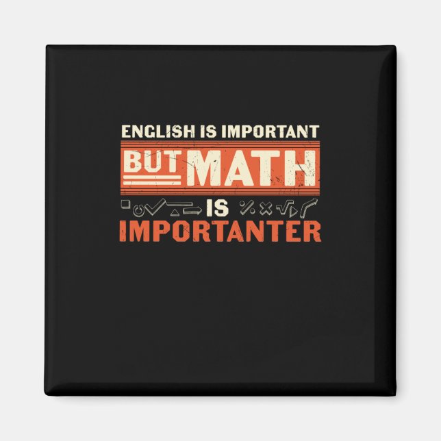 Aimant Math Teacher Math Is Importanter (Devant)