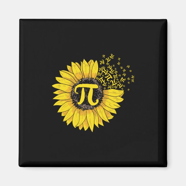 Aimant Math Teacher Pi Number Sunflower (Devant)