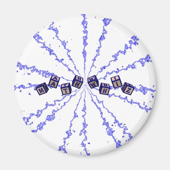 Aimant Math Whiz jouet blocs en bleu (Devant)