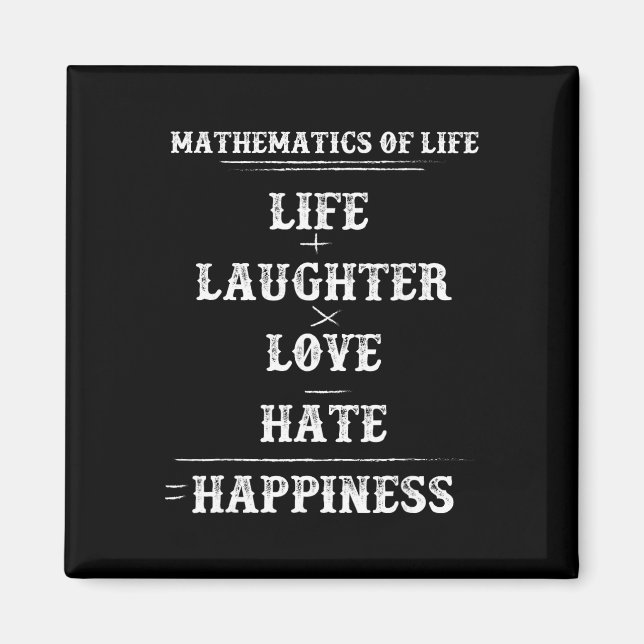 Aimant Mathématiques de la vie Équation complexe Formule  (Devant)