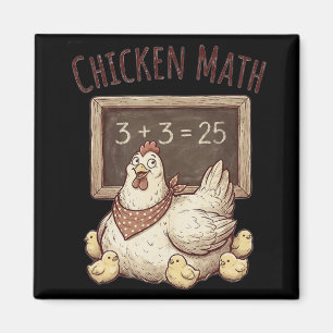 Aimant Mathématiques de poulet Équation drôle de tableau 