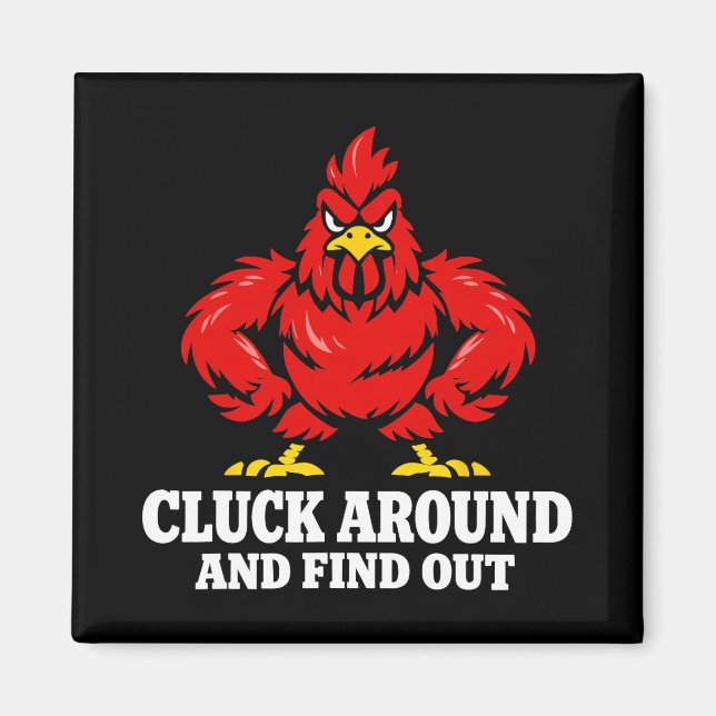 Aimant Mathématiques de poulet Trop de poulets Humour de  (Devant)