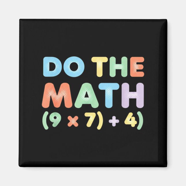 Aimant Mathématiques Faites Le Calcul, Conception D'équat (Devant)