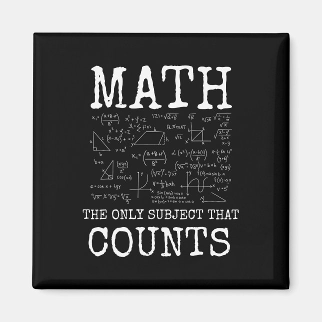 Aimant Mathématiques La Seule Matière Qui Compte Professe (Devant)