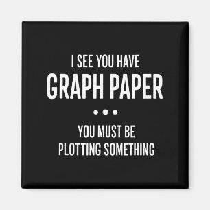 Aimant Mathématiques Papier Millimétré Drôle de Punition,