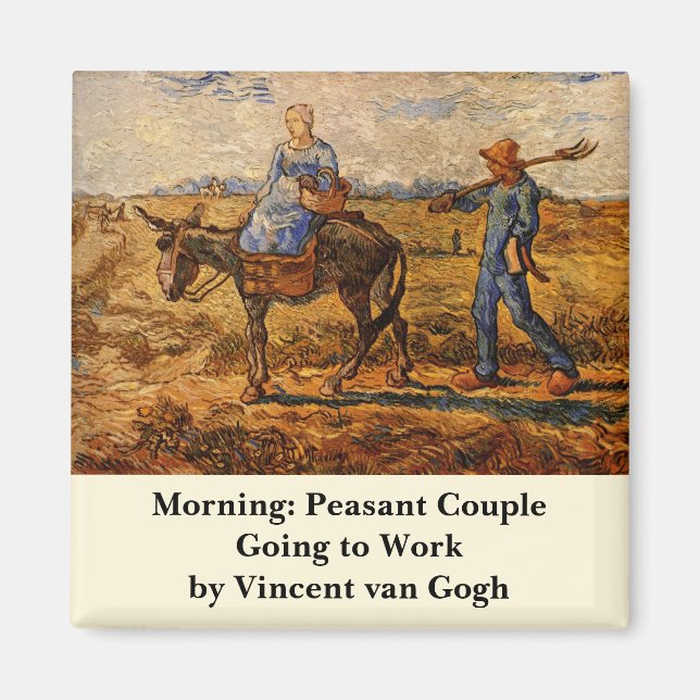 Aimant Matin, Couple de paysans par Vincent van Gogh (Devant)