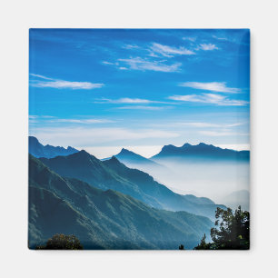 Aimant Matin Montagnes Mist Paysage