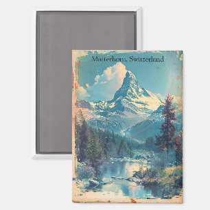 Aimant Matterhorn Suisse Alpes suisses Vintage