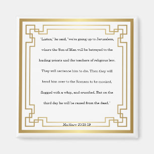 Aimant Matthieu 20 : 18-19, Verse de la Bible,