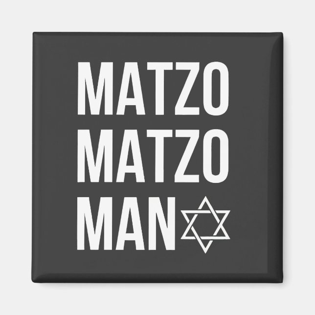 Aimant Matzo Matzo Man Jewish Hanoukka (Devant)