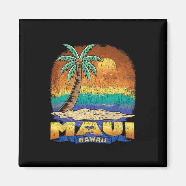 Aimant Maui Hawaii Souvenir Vintage (Devant)
