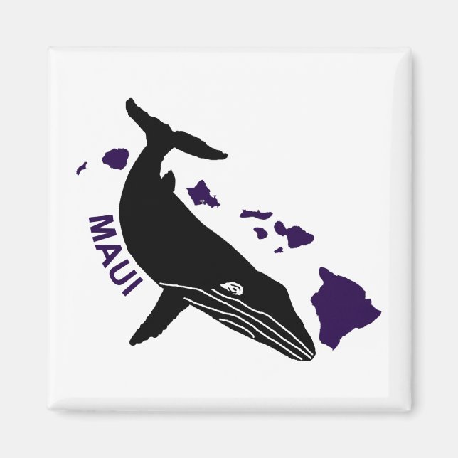 Aimant Maui - Purple Hawaii Islands Humpback (Devant)