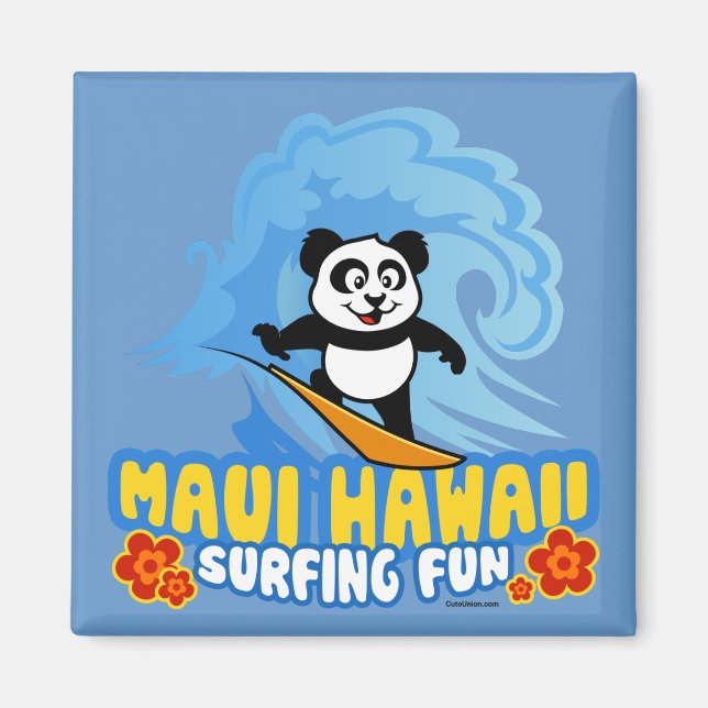 Aimant Maui Surf Panda (Devant)