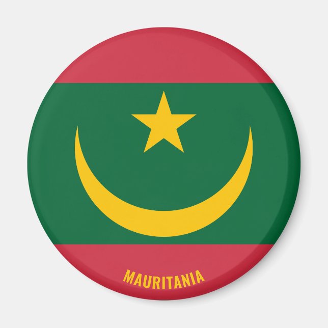 Aimant Mauritanie Drapeau charmant patriotique (Devant)