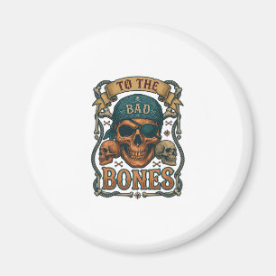 Aimant Mauvais crâne de pirate bandana corde os croisés