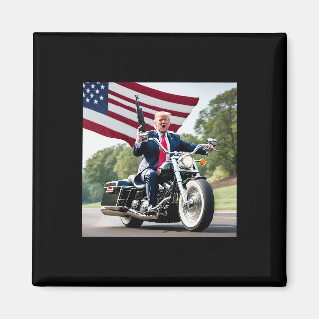 Aimant Mauvais motard Trump  (Devant)