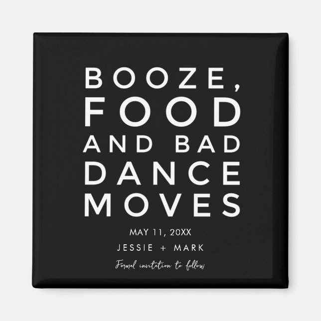 Aimant Mauvaise Danse Déplace Mariage amusant Enregistrer (Devant)