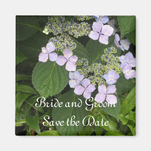 Aimant Mauve Hydrangea Enregistrer la date