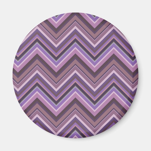 Aimant Mauve zigzag stripes (Devant)