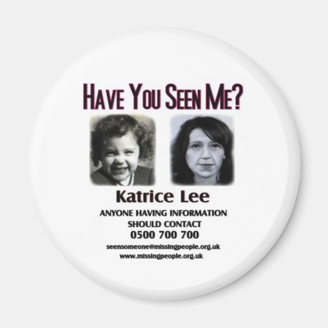 Aimant M'Avez-Vous Vu Katrice Lee Button (Devant)