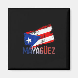 Aimant Mayagüez Ville Porto Rico Drapeau Vintage Roots Bo
