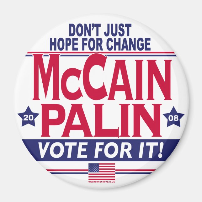 Aimant McCain Palin 2008 (Devant)