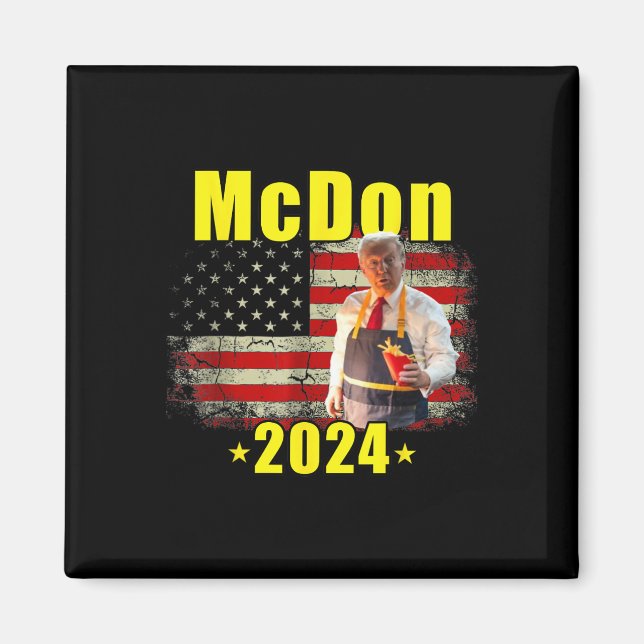 Aimant Mcdon Drôle Donald Trump Frites Cuisine Frites  (Devant)
