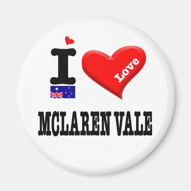 Aimant MCLAREN VALE - I Love (Devant)
