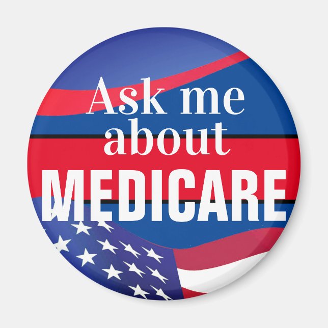 Aimant Me questionner sur Medicare (Devant)