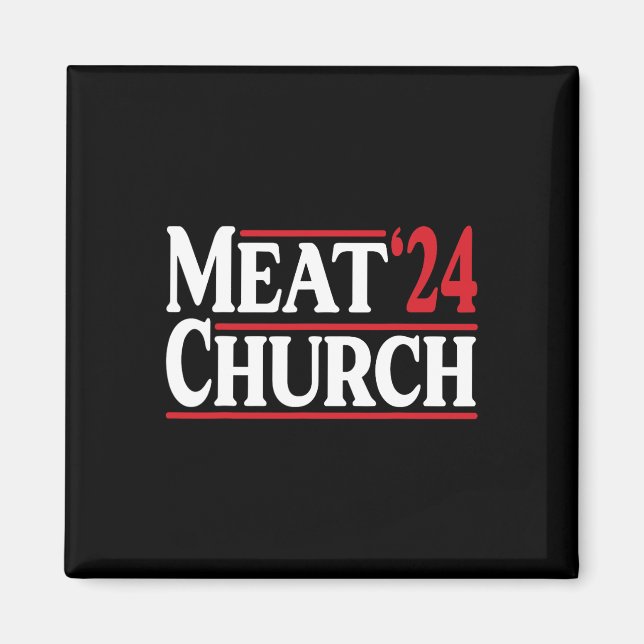 Aimant Meat Church 24 BBQ  (Devant)