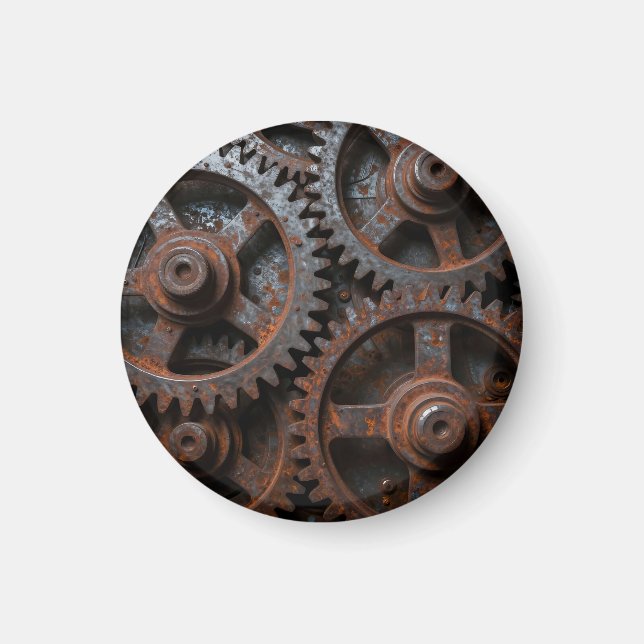 Aimant Mécanisme Industriel Rouillé (Devant)