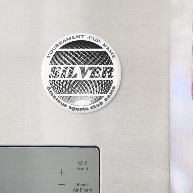 Aimant Médaille d'argent, 2ème gagnant (Créateur téléchargé)