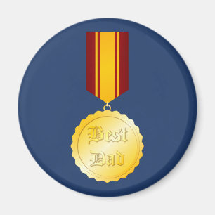 Aimant Médaille Meilleur Papa Broche Fête des Pères
