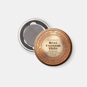 Aimant Médaille personnalisée 3D réaliste en feuille de b