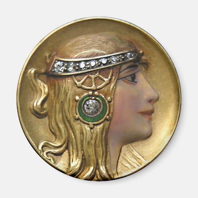 Aimant Médaillon Art Nouveau (Devant)