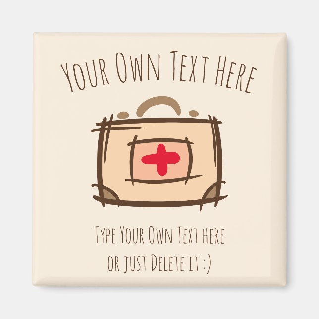 Aimant Médecin, urgence, infirmière, Modèle-cadeau paramé (Devant)