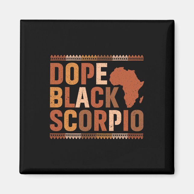 Aimant Médicament Noir Scorpion Mélanine Mois de l'Histoi (Devant)