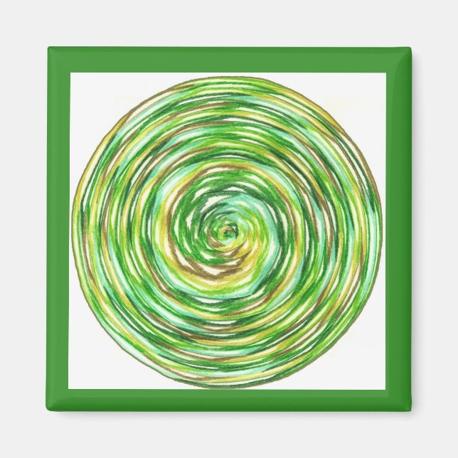 Aimant Méditation verte (Devant)