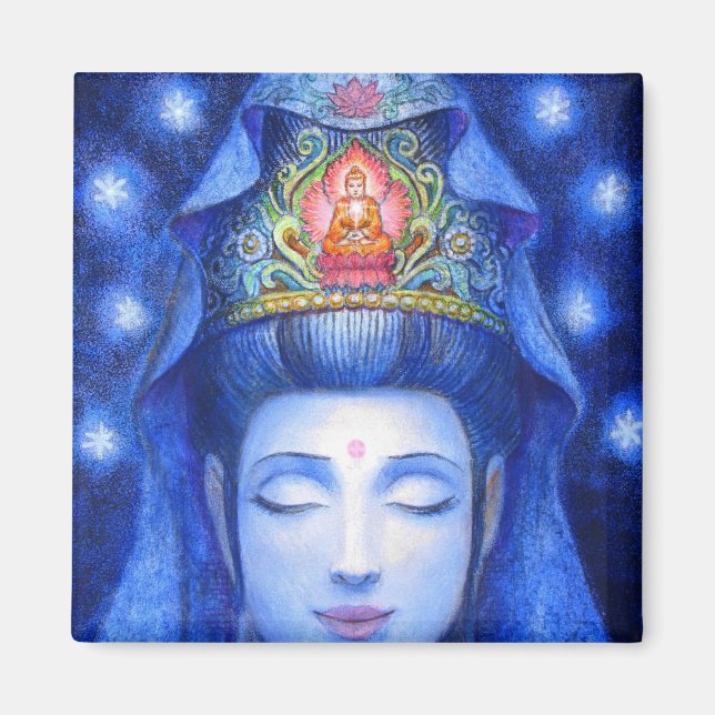 Aimant Méditation Zen de minuit Kuan Yin (Devant)