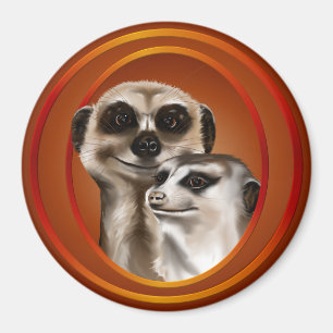 Aimant Meerkat Couple-Magnet