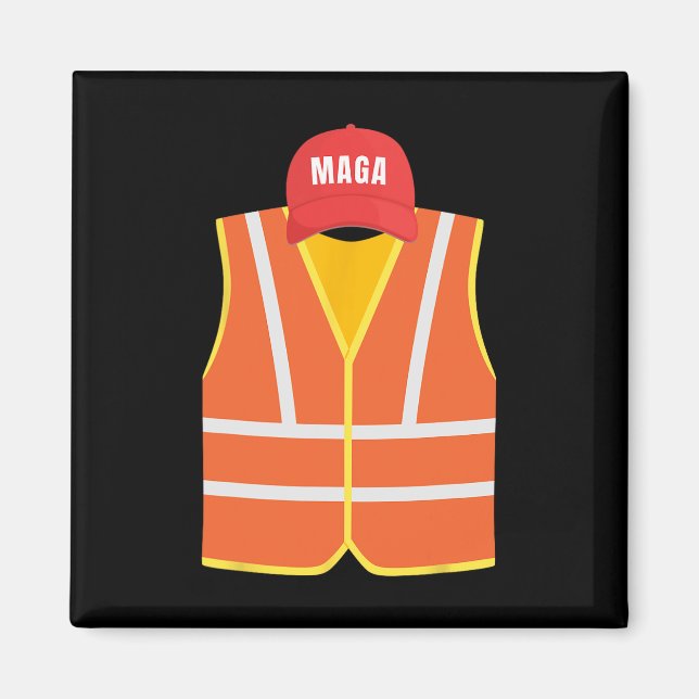 Aimant Mega Garbage Collbage Vest Pour Trump Election Day (Devant)