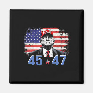 Aimant Mega Inauguration Day 45 47 Donald Trump Président