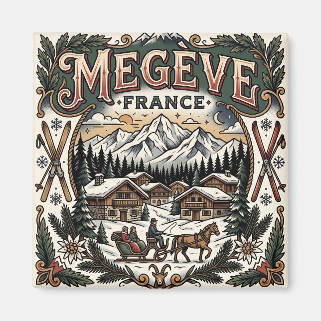 Aimant Megève France (Devant)